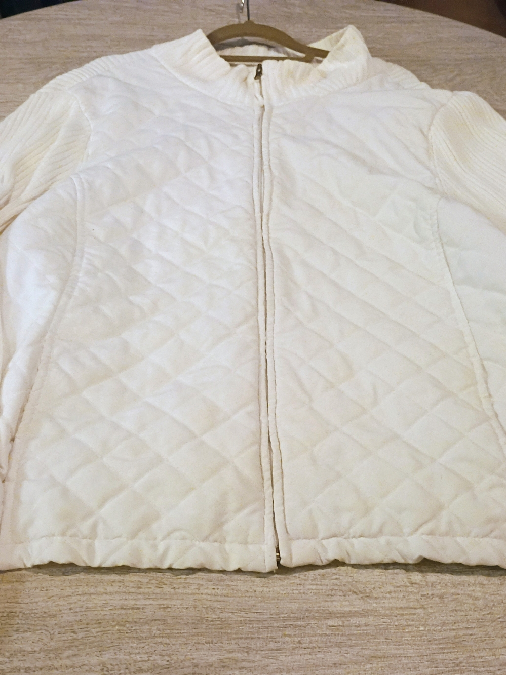 Croft&Barrow Quilted Zip-Front Jacket in White